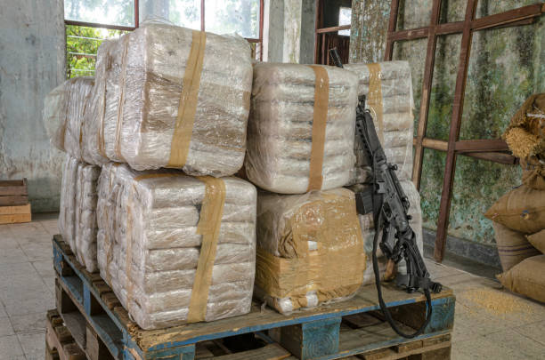 Cocaine warehouse stock photo