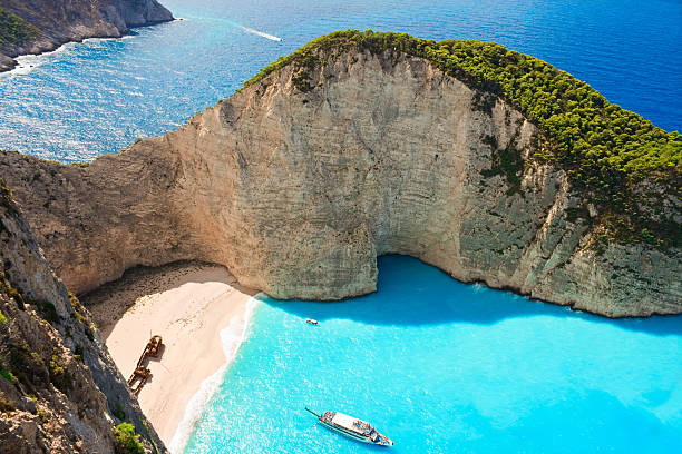 istock Clear blue waters of Zakynthos shipwreck bay 121582143
