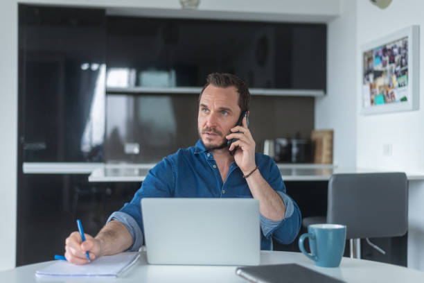 istock Working from home and social distancing 1215822262