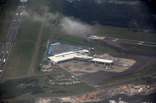 Aerial View of Kobe Airport in Japan