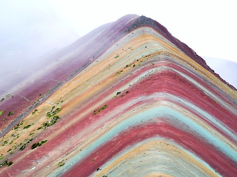 Mount Vinicunca (Rainbow mountain) in Peru