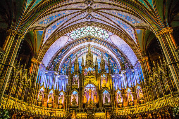 istock Notre Dame Cathedral in Montreal in Canada 1215828847