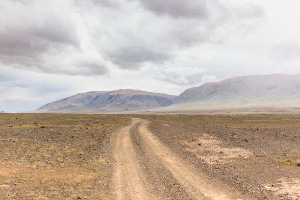 istock Typical view of Mongolian landscape. Mongolia steppe, Mongolian Altai 1215829074