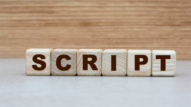 istock concept of the word SCRIPT on cubes on a wooden background 1215829755