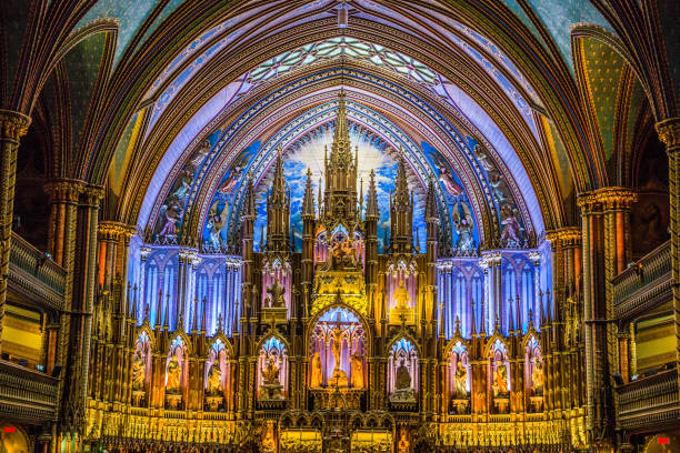 istock Notre Dame Cathedral in Montreal in Canada 1215829844