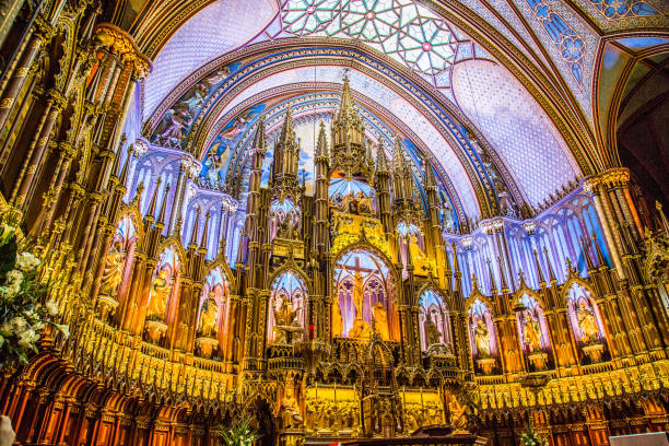 istock Notre Dame Cathedral in Montreal in Canada 1215830904