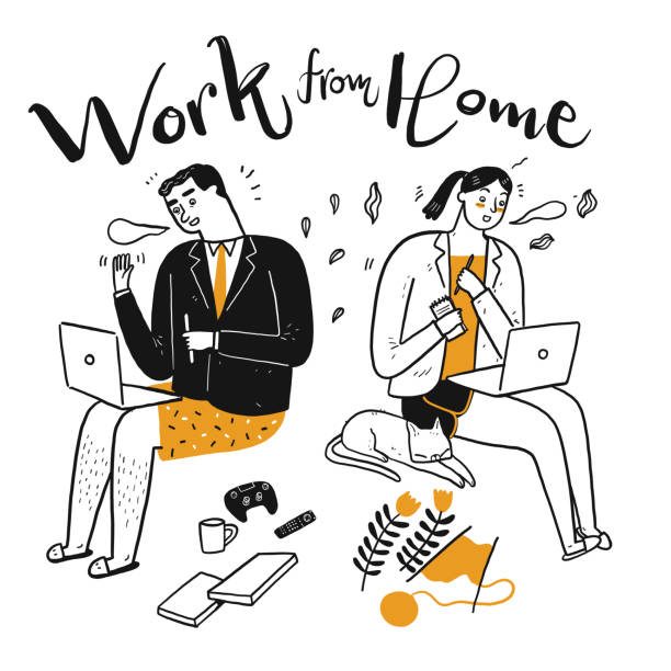 308 Working From Home Funny Illustrations & Clip Art - iStock | Young man  working from home funny, Working from home funny kids, Man working from home  funny
