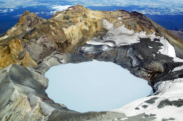 istock Mount Ruapehu volcano crater lake 1215842288