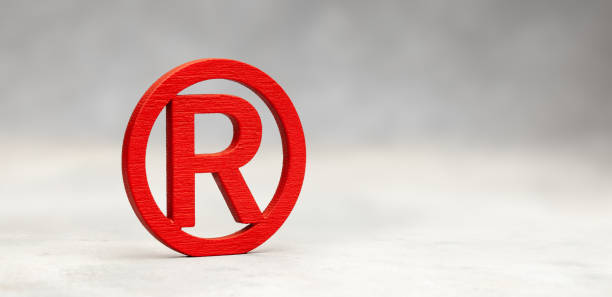 istock Red trademark sign 1215843089