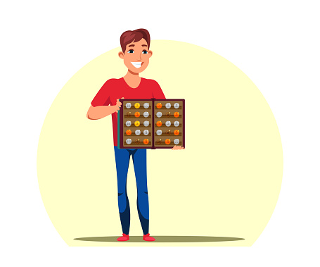 Numismatica Animada Ilustración de El Carácter Vectorial Numismatista Contiene Colección De ...