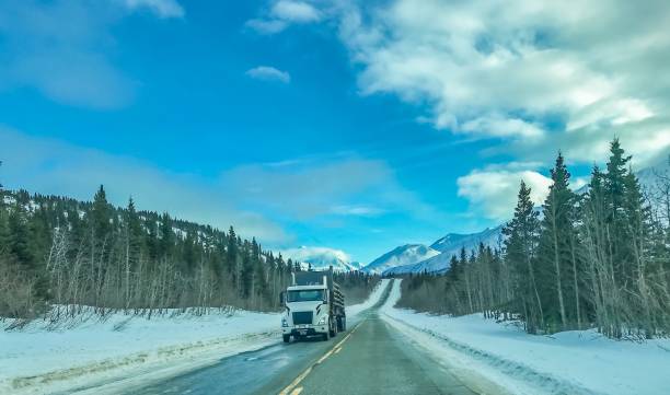 istock Trucking in Alaska 1215845348