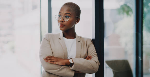 istock Gaining success is a serious thing for her 1215847857