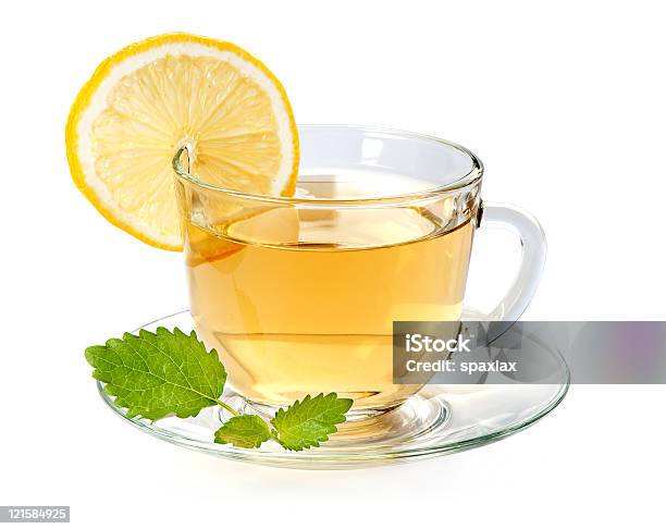 유리컵 잔의 차와 함께 레몬색 민트 잎 0명에 대한 스톡 사진 및 기타 이미지 - 0명, 감귤류 과일, 건강한 식생활