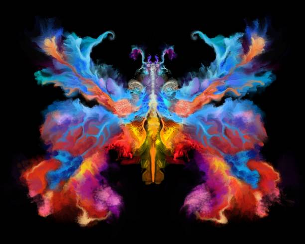 illustrations, cliparts, dessins animés et icônes de papillon peint fantastique - spring abstract insect dreams