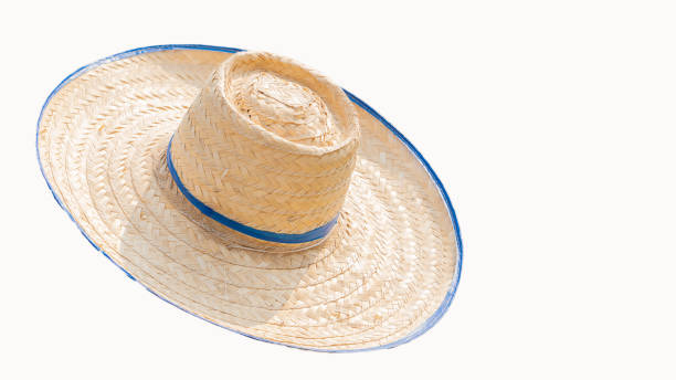istock Straw hats that cut the background, made the background white instead 1215861298