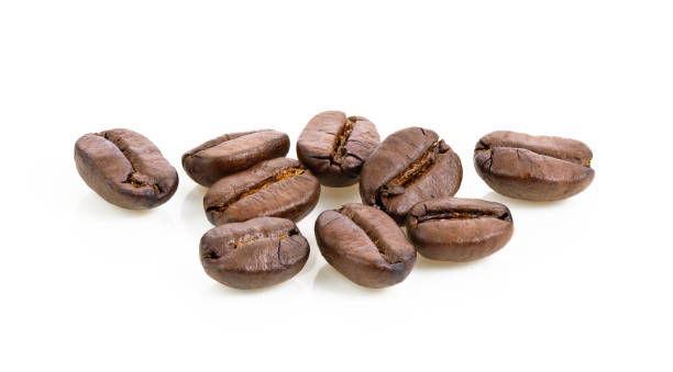 istock roasted coffee beans isolated in white background. full depth of field 1215862938