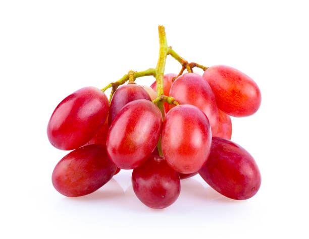 istock Ripe red grape  isolated on white background. full depth of field 1215862950