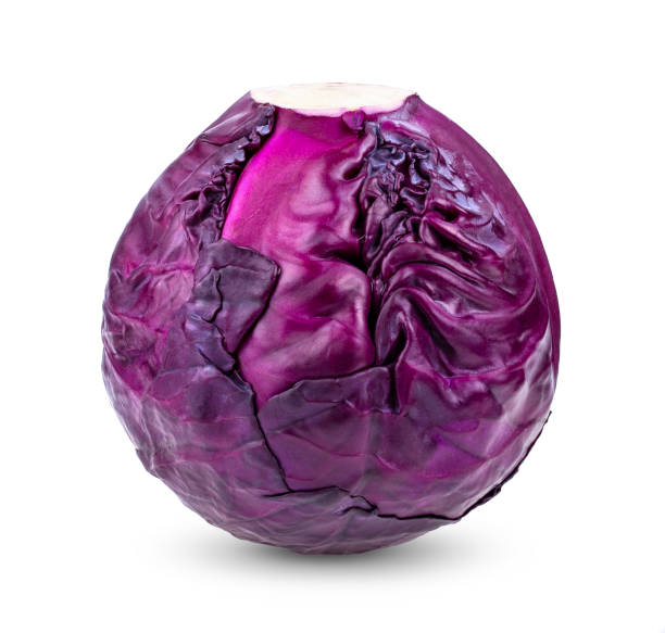 istock Red cabbage  isolated on white background. full depth of field 1215865081