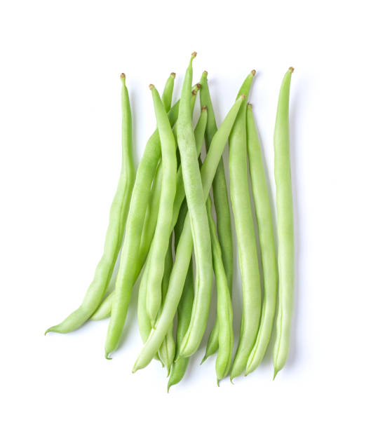istock long beans isolated on white background. top view 1215865216