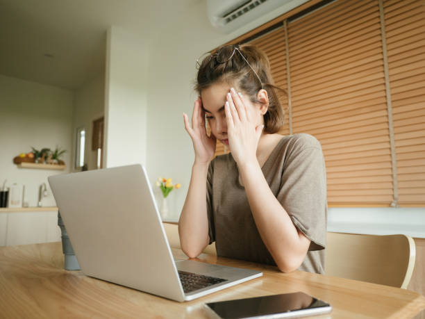 istock Frustrated Woman Tired of work 1215867299