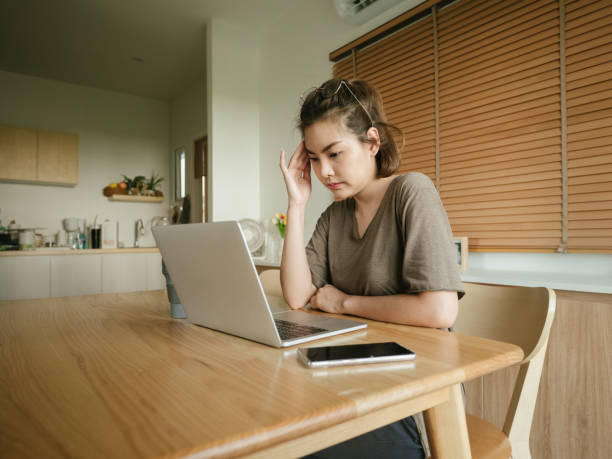 istock Frustrated Woman Tired of work 1215867328