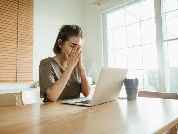 istock Frustrated Woman Tired of work 1215867352
