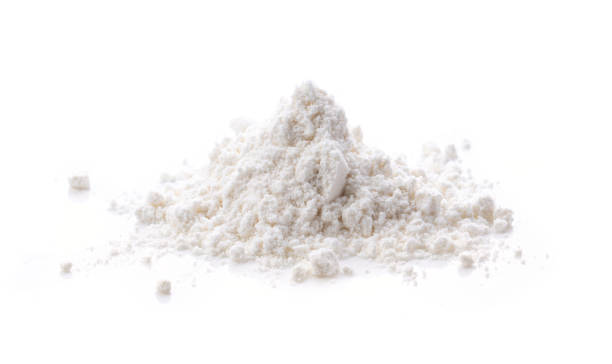 istock Pile of flour isolated on white background 1215871438