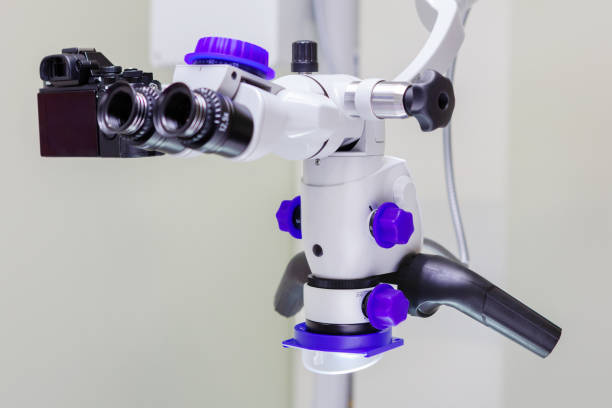 istock Close up of dental microscope. 1215871912