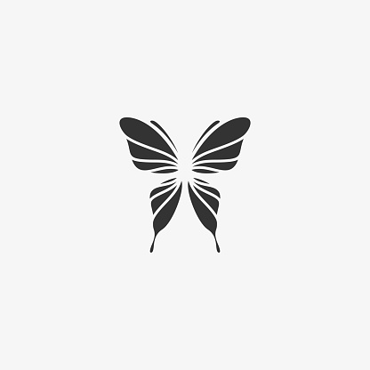 Vector Illustration Butterfly Silhouette Style.