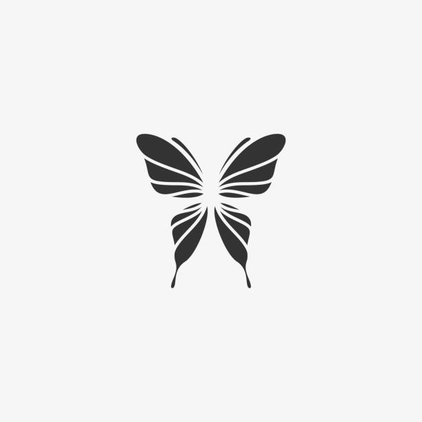 Vector Illustration Butterfly Silhouette Style. Vector Illustration Butterfly Silhouette Style. butterfly wing patterns stock illustrations