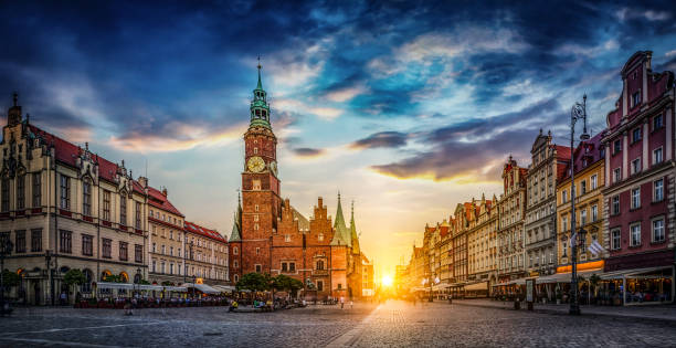 istock Wroclaw Market Square with Town Hall. 1215883134
