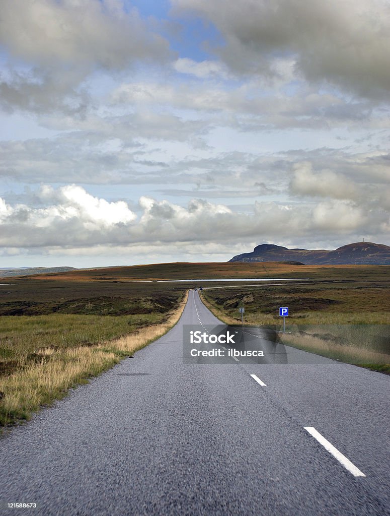 Road in the Highlands, Scotland Asphalt Stock Photo