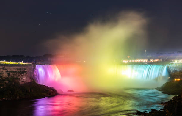 istock Niagara waterfalls at Night 1215889943