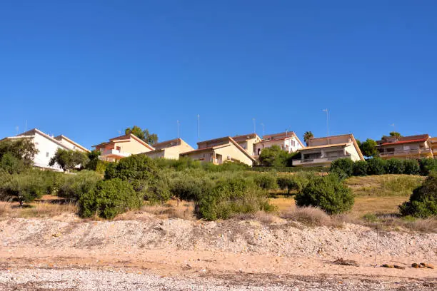 houses in the vegetation in sciacca (lumia) sicily italy