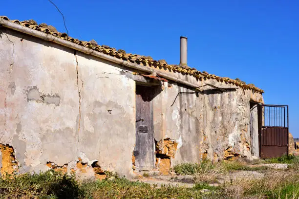 abandoned house at the beach timpi russi Sciacca Sicily Italy