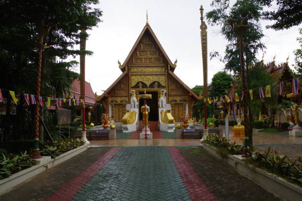 istock Buddhist temple in Chiang rai 1215892109