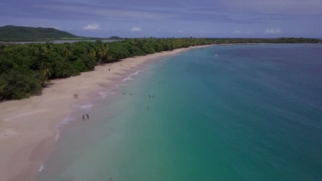 Martinique island and beach aerial view in Caribbean islands