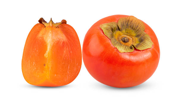 istock ripe persimmons isolated on white background 1215895947
