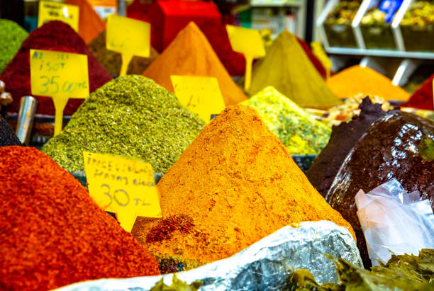 istock Spice stall in the Grand Bazaar in Istanbul, Turkey 1215895952
