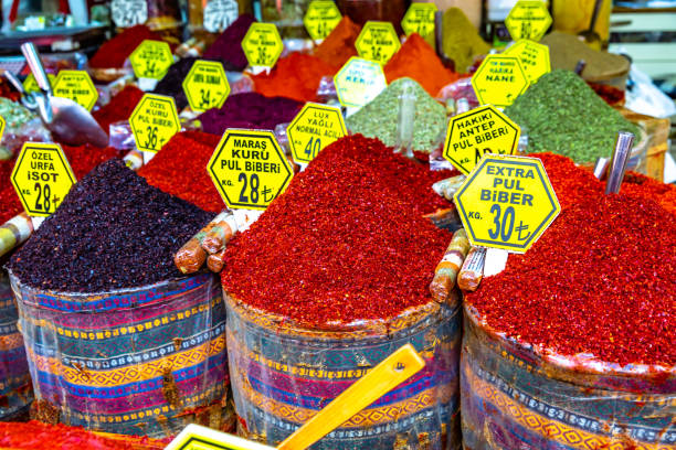 Spice stall in the Grand Bazaar in Istanbul, Turkey