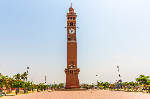 This pic shows Husainabad Clock Tower (Ghanta Ghar Tower) is a clock tower located in the Lucknow city of India