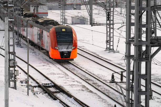 istock The train departs from the station 1215906655