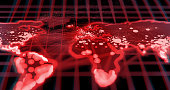 Global Map Charting A Virus Pandemic