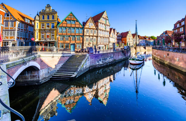 old town of stade in north germany old town of stade in north germany - northsea lower saxony photos stock pictures, royalty-free photos & images