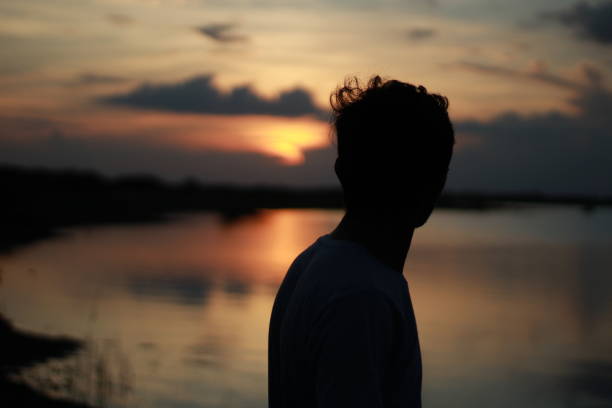 istock Silhouette portrait of person 1215914533