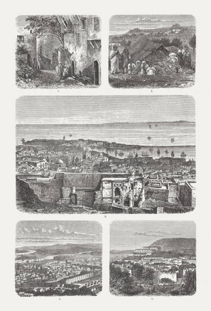 istock Historical views of Algeria, wood engravings, published in 1893 1215914639