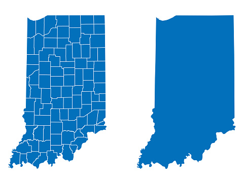 Ind Map Indiana Mod Indiana Map Stock Illustration - Download Image Now - Indiana, Vector ...