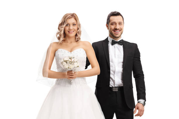 istock Portrait of a bride and groom 1215917194