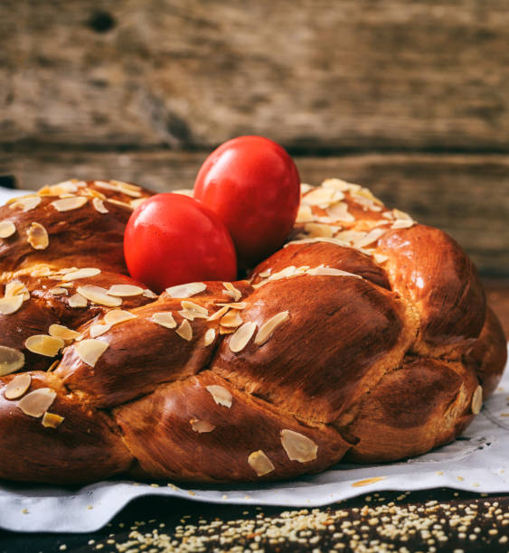 istock Tsoureki Easter traditional sweet bread closeup view 1215917373