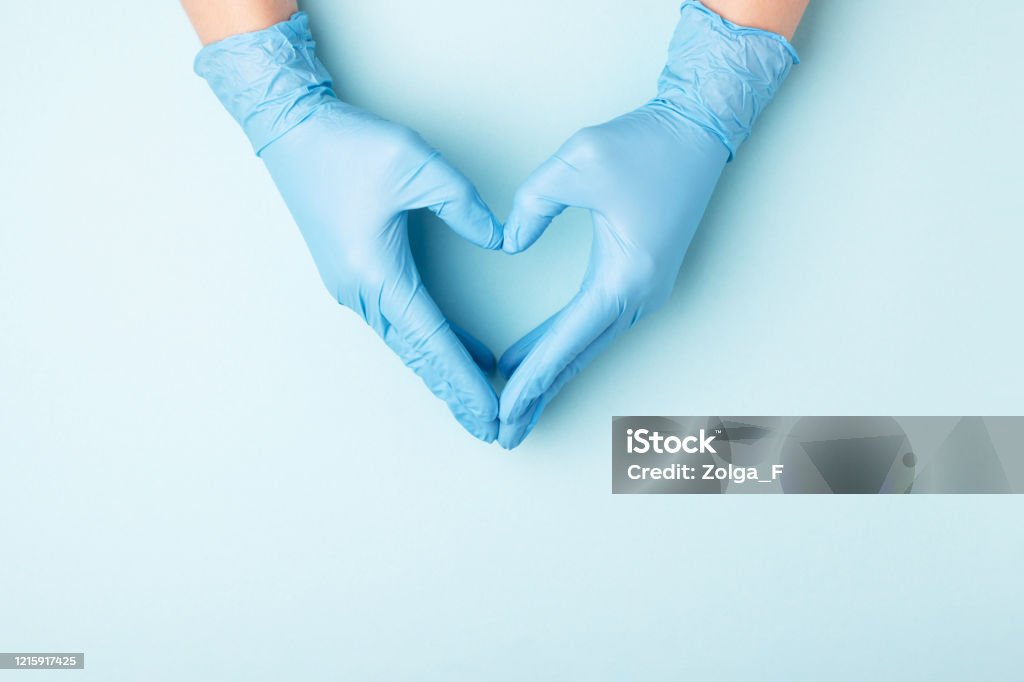 Hand in medizinischen Handschuhen. - Lizenzfrei Krankenpflegepersonal Stock-Foto